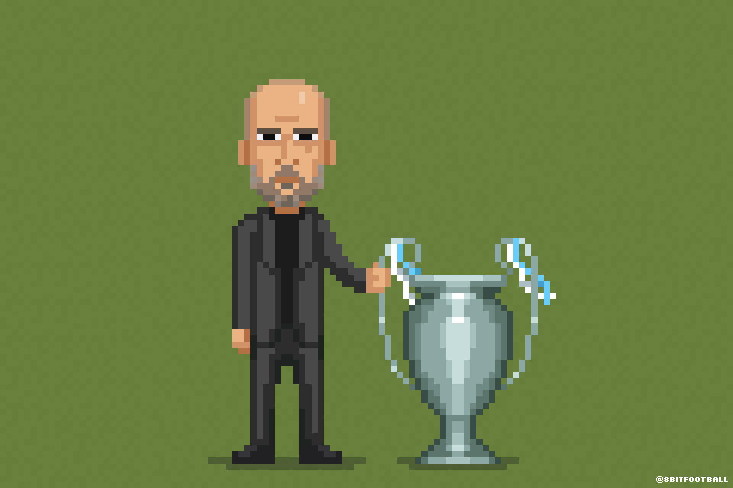 Elite football manager celebrating victory