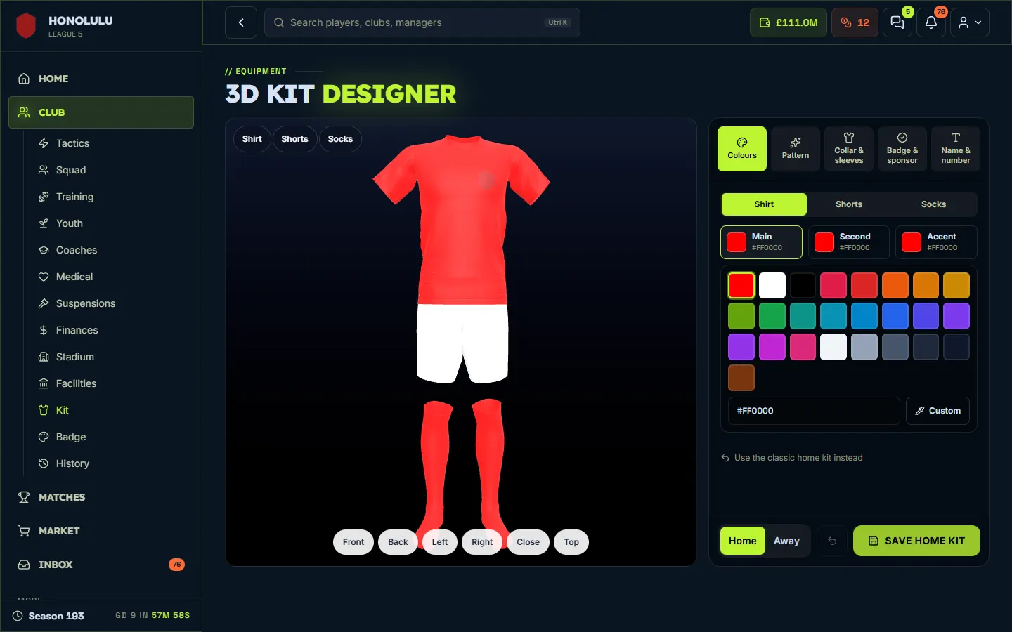 Renkler ve desenler: Manager11 masaüstünde